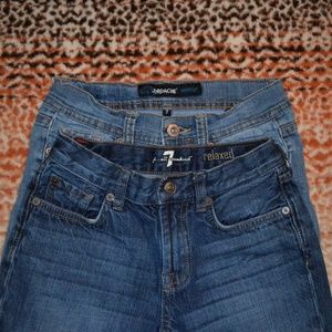 2 pair of jeans for one price, 7 for all mankind & Jordache, both juniors 7
